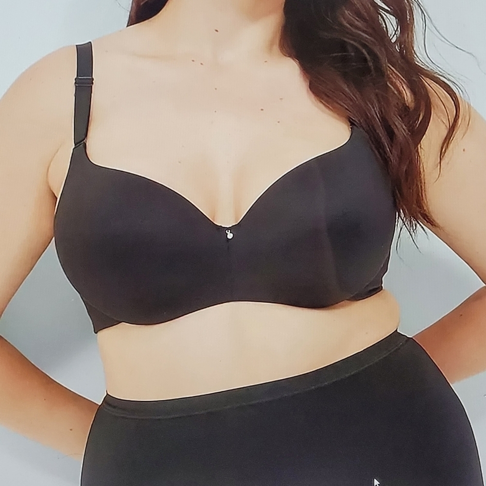 NWT Cacique Black Invisible Back Smoother Lightly Lined Full Coverage Bra (42C)